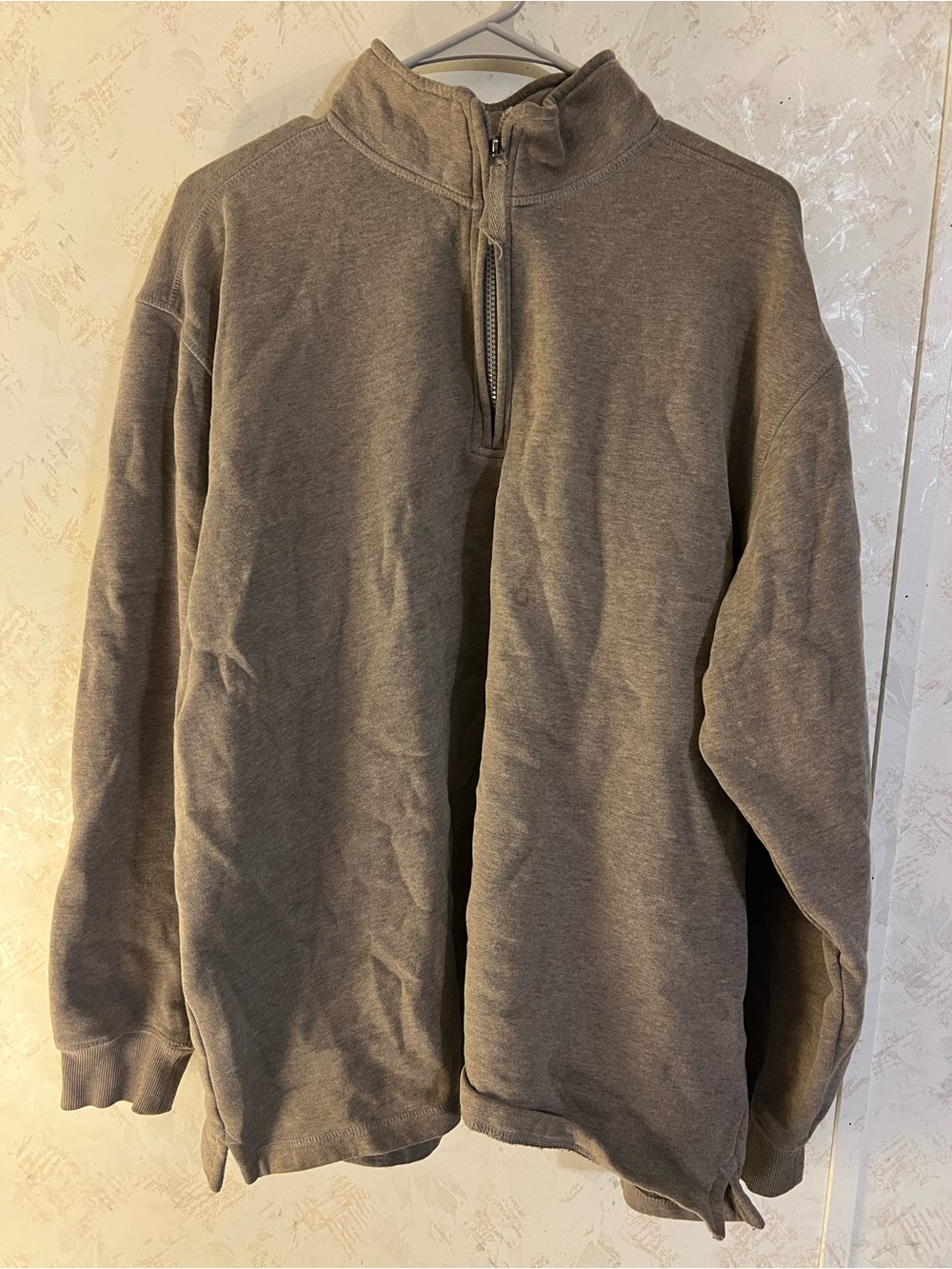 Blue mountain Men's Half-Zip Pullover Sweater